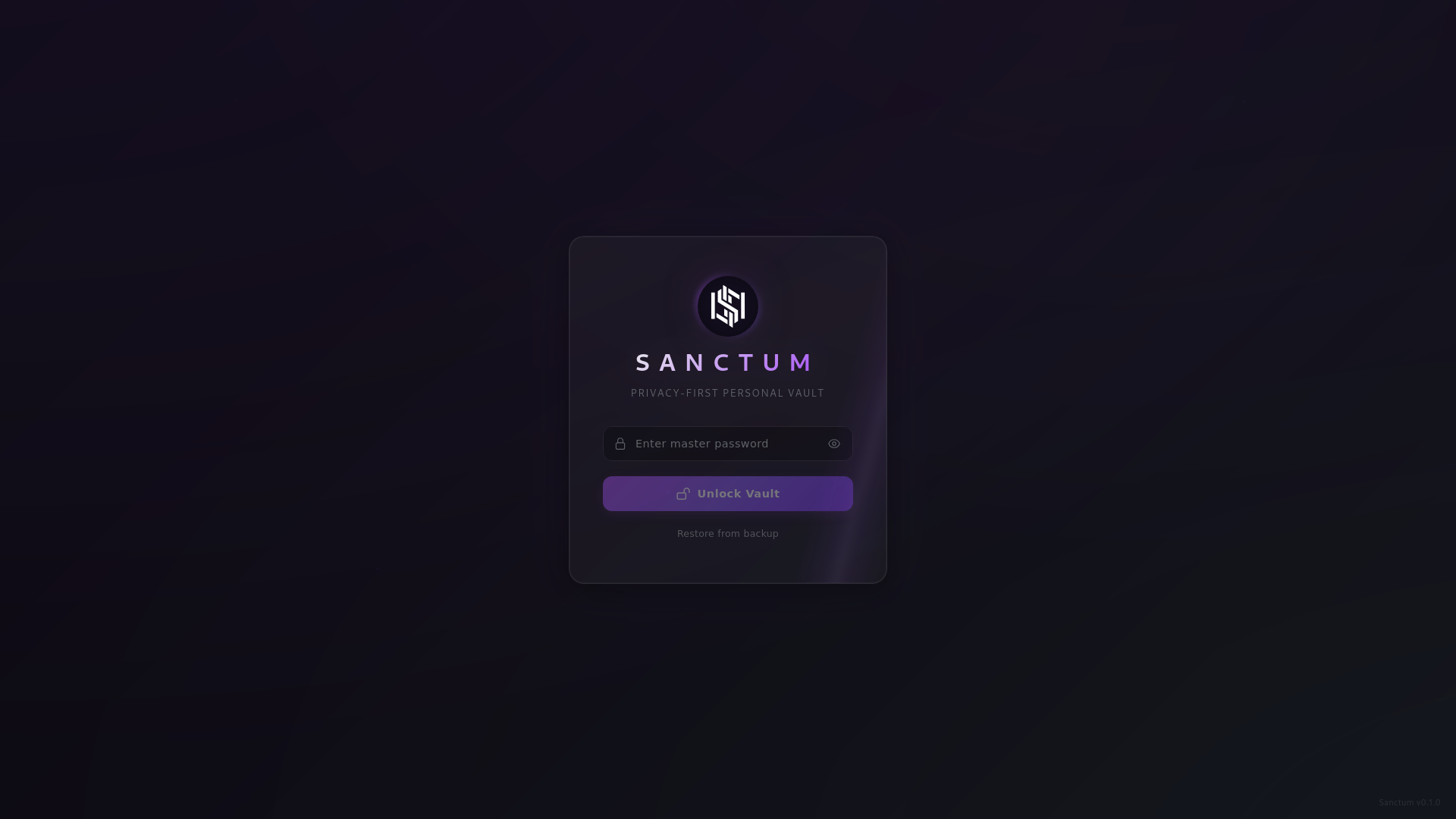 Sanctum landing page preview